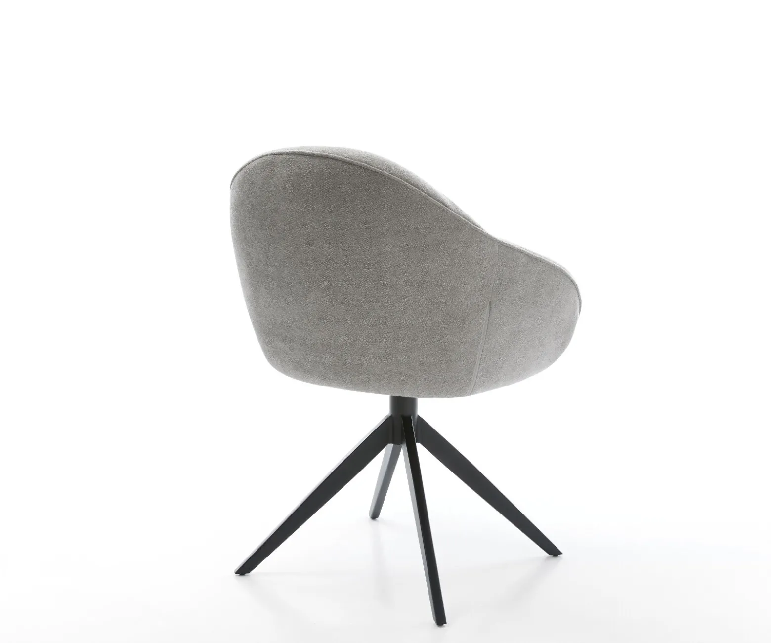 DrehstuhlGaio-Flex Strukturstoff Soft Grau Kreuzgestell breit Schwarz 360° drehbar Wippfunktion Sofort versandfertig