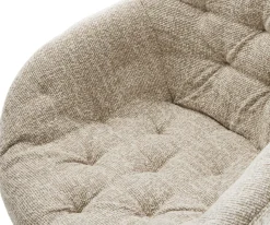 DrehstuhlGaio-Flex Webstoff Soft Beige Kreuzgestell breit Effektfinish Titan 360° drehbar Wippfunktion Sofort versandfertig