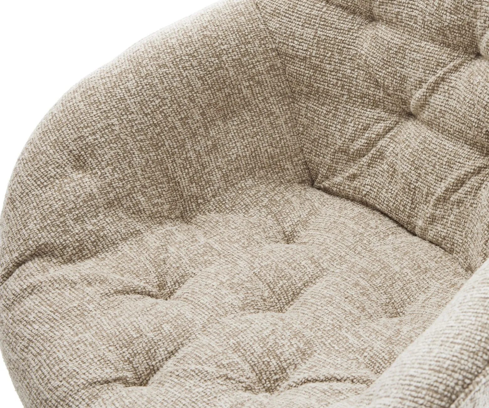 DrehstuhlGaio-Flex Webstoff Soft Beige Kreuzgestell breit Schwarz 360° drehbar Wippfunktion Sofort versandfertig