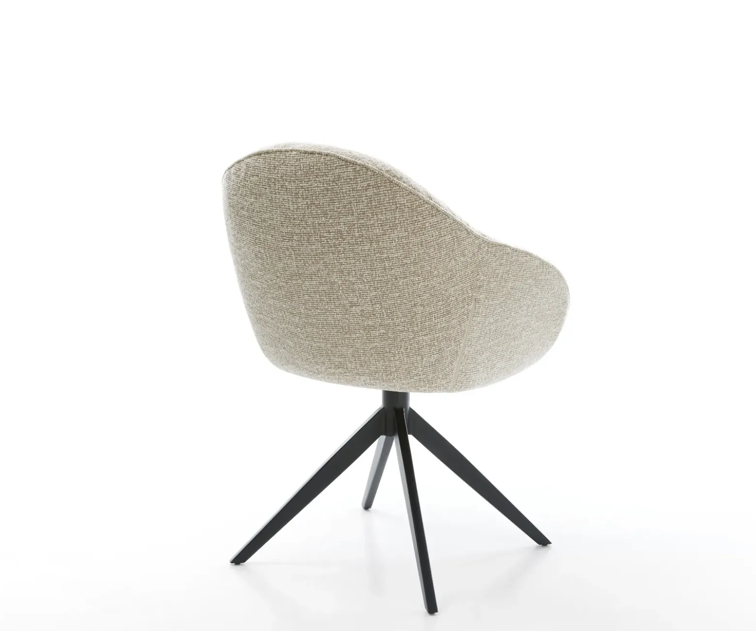 DrehstuhlGaio-Flex Webstoff Soft Beige Kreuzgestell breit Schwarz 360° drehbar Wippfunktion Sofort versandfertig