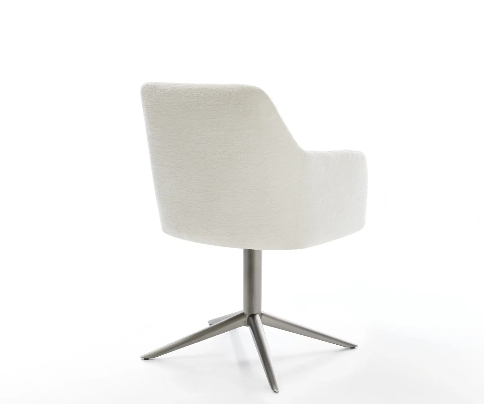 DrehstuhlGreg-Flex Bouclé Soft Beige Fußkreuz Graphit 360° drehbar Wippfunktion Taschenfederkern Sofort versandfertig