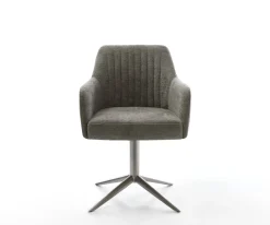 DrehstuhlGreg-Flex Bouclé Soft Schlamm Fußkreuz Graphit 360° drehbar Wippfunktion Taschenfederkern Sofort versandfertig