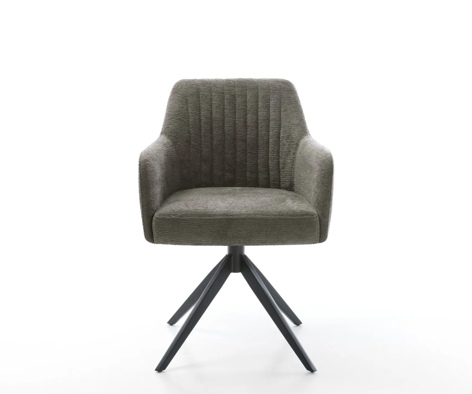 DrehstuhlGreg-Flex Bouclé Soft Schlamm Kreuzgestell breit Schwarz 360° drehbar Wippfunktion Taschenfederkern Sofort versandfertig