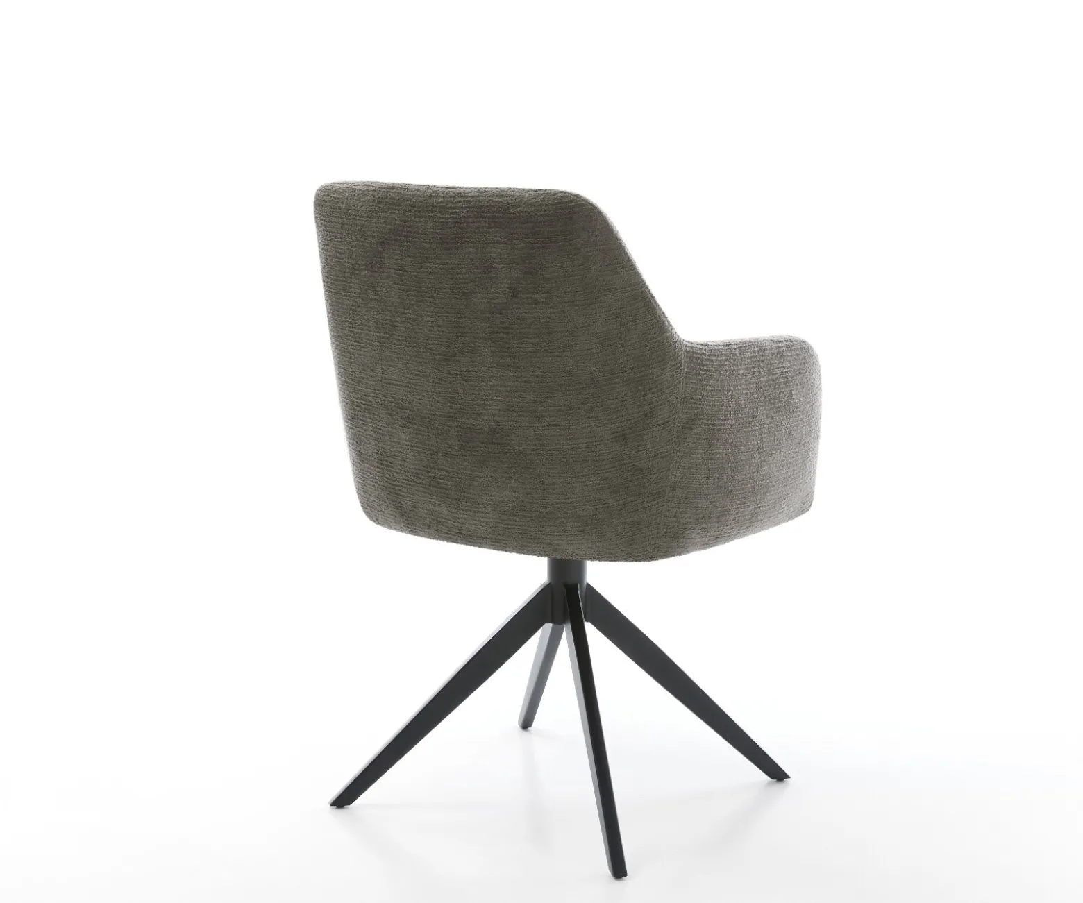 DrehstuhlGreg-Flex Bouclé Soft Schlamm Kreuzgestell breit Schwarz 360° drehbar Wippfunktion Taschenfederkern Sofort versandfertig