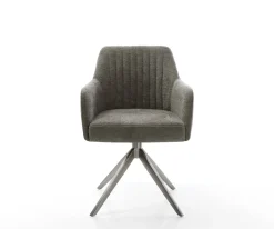 DrehstuhlGreg-Flex Bouclé Soft Schlamm Kreuzgestell breit Graphit 360° drehbar Wippfunktion Taschenfederkern Sofort versandfertig
