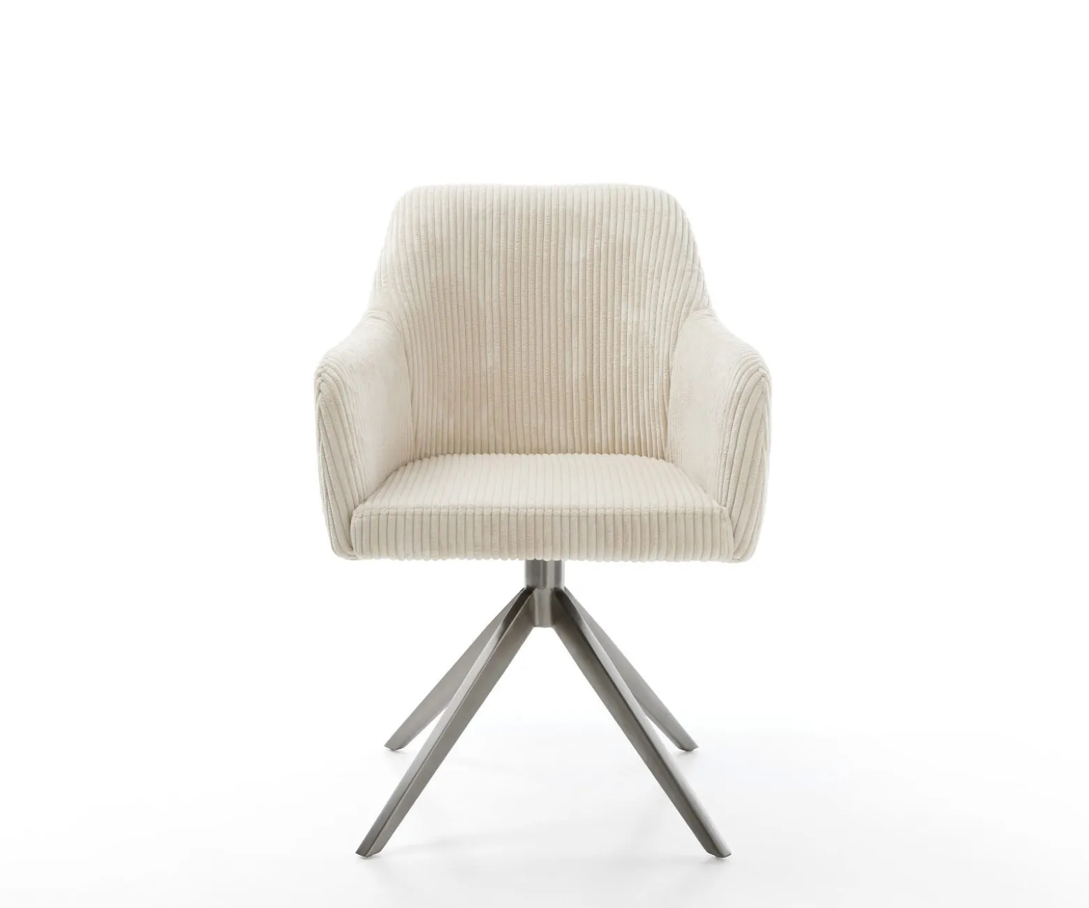 DrehstuhlGreg-Flex Cord Beige Kreuzgestell breit Graphit 360° drehbar Wippfunktion Taschenfederkern Sofort versandfertig