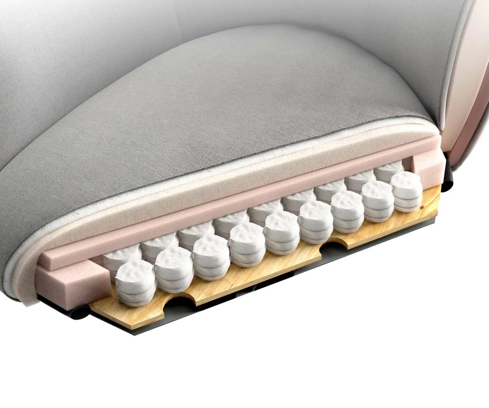 DrehstuhlGreg-Flex Strukturstoff Soft Grau Kreuzgestell breit Graphit 360° drehbar Wippfunktion Taschenfederkern Sofort versandfertig