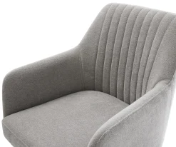 DrehstuhlGreg-Flex Strukturstoff Soft Grau Kreuzgestell breit Effektfinish Titan 360° drehbar Wippfunktion Taschenfederkern Sofort versandfertig