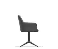 DrehstuhlGreg-Flex Webstoff Soft Beige Fußkreuz Effektfinish Titan 360° drehbar Wippfunktion Taschenfederkern Sofort versandfertig