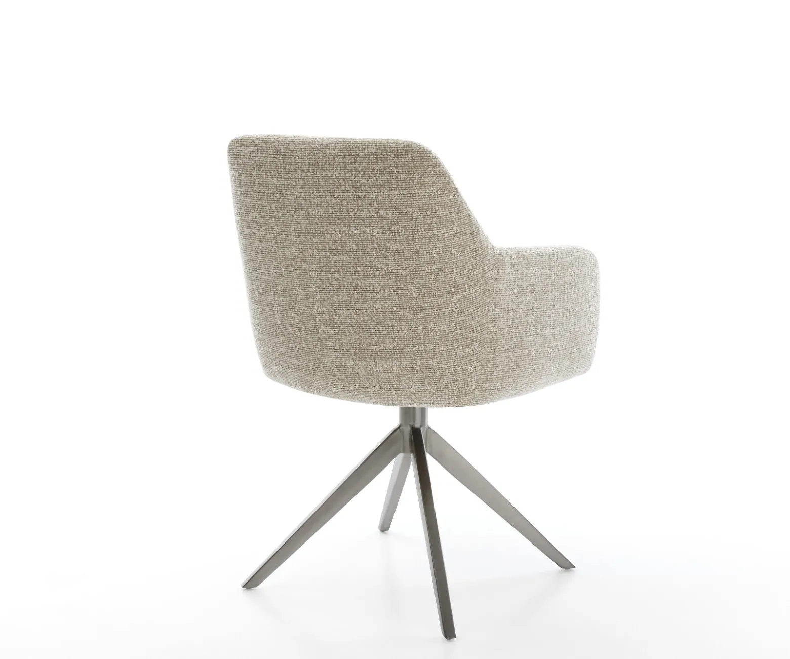 DrehstuhlGreg-Flex Webstoff Soft Beige Kreuzgestell breit Graphit 360° drehbar Wippfunktion Taschenfederkern Sofort versandfertig