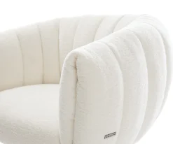 DrehstuhlJada-Flex Bouclé Soft Beige Fußkreuz Graphit 360° drehbar Wippfunktion Taschenfederkern Sofort versandfertig