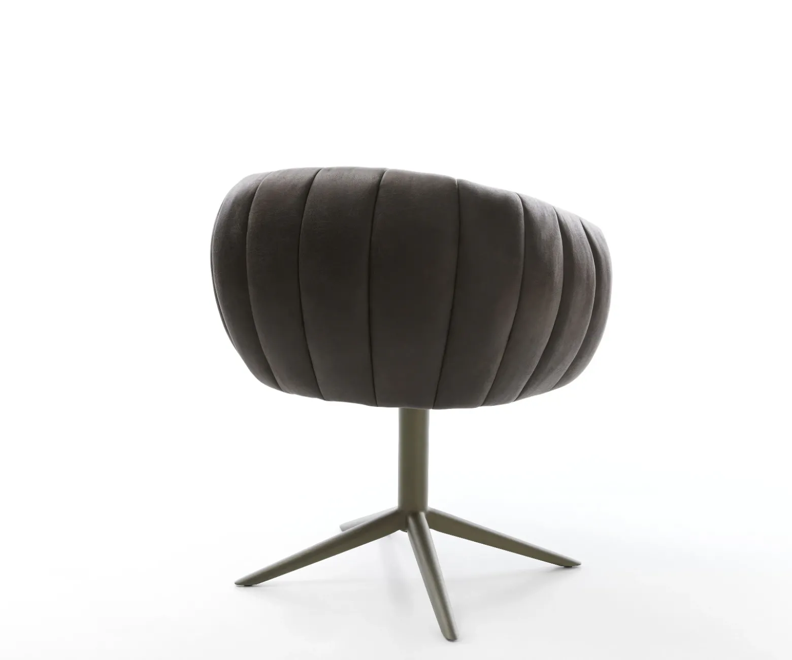 DrehstuhlJada-Flex Mikrofaser Anthrazit Vintage Fußkreuz Effektfinish Titan 360° drehbar Wippfunktion Taschenfederkern Sofort versandfertig