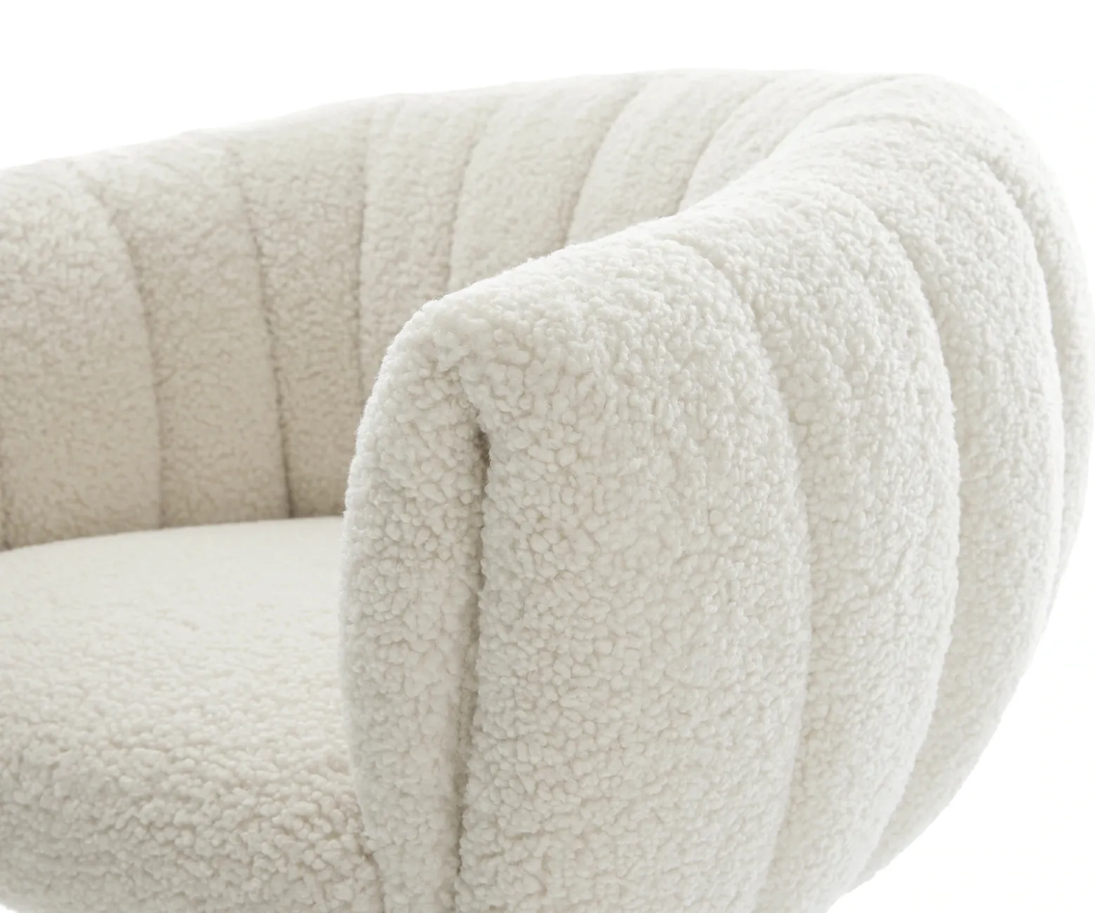 DrehstuhlJada-Flex Teddystoff Beige Fußkreuz Effektfinish Titan 360° drehbar Wippfunktion Taschenfederkern Sofort versandfertig
