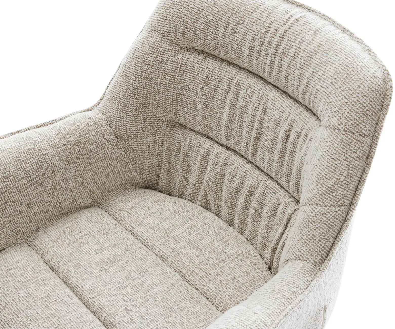 DrehstuhlKaira-Flex Webstoff Soft Beige Kreuzgestell breit Graphit 360° drehbar Wippfunktion Sofort versandfertig
