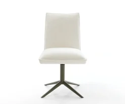 DrehstuhlLelio-Flex Bouclé Soft Beige Fußkreuz Effektfinish Titan 360° drehbar Wippfunktion Taschenfederkern Sofort versandfertig