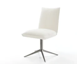DrehstuhlLelio-Flex Bouclé Soft Beige Fußkreuz Graphit 360° drehbar Wippfunktion Taschenfederkern Sofort versandfertig