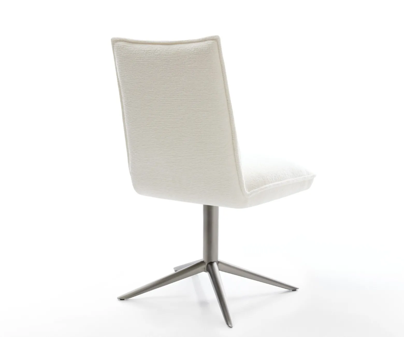 DrehstuhlLelio-Flex Bouclé Soft Beige Fußkreuz Graphit 360° drehbar Wippfunktion Taschenfederkern Sofort versandfertig