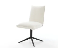 DrehstuhlLelio-Flex Bouclé Soft Beige Fußkreuz Schwarz 360° drehbar Wippfunktion Taschenfederkern Sofort versandfertig