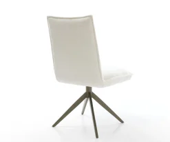 DrehstuhlLelio-Flex Bouclé Soft Beige Kreuzgestell breit Effektfinish Titan 360° drehbar Wippfunktion Taschenfederkern Sofort versandfertig