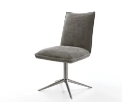 DrehstuhlLelio-Flex Bouclé Soft Schlamm Fußkreuz Graphit 360° drehbar Wippfunktion Taschenfederkern Sofort versandfertig