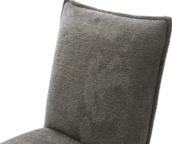 DrehstuhlLelio-Flex Bouclé Soft Schlamm Fußkreuz Graphit 360° drehbar Wippfunktion Taschenfederkern Sofort versandfertig