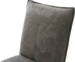 DrehstuhlLelio-Flex Bouclé Soft Schlamm Kreuzgestell breit Edelstahl 360° drehbar Wippfunktion Taschenfederkern Sofort versandfertig