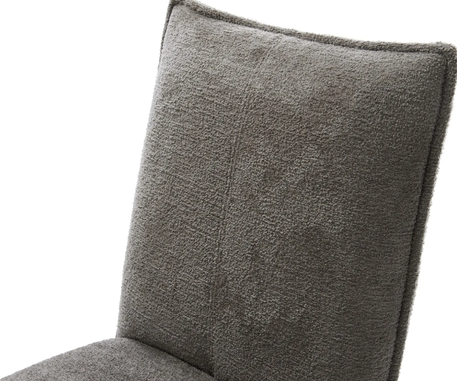 DrehstuhlLelio-Flex Bouclé Soft Schlamm Kreuzgestell breit Graphit 360° drehbar Wippfunktion Taschenfederkern Sofort versandfertig