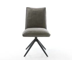 DrehstuhlLelio-Flex Bouclé Soft Schlamm Kreuzgestell breit Schwarz 360° drehbar Wippfunktion Taschenfederkern Sofort versandfertig