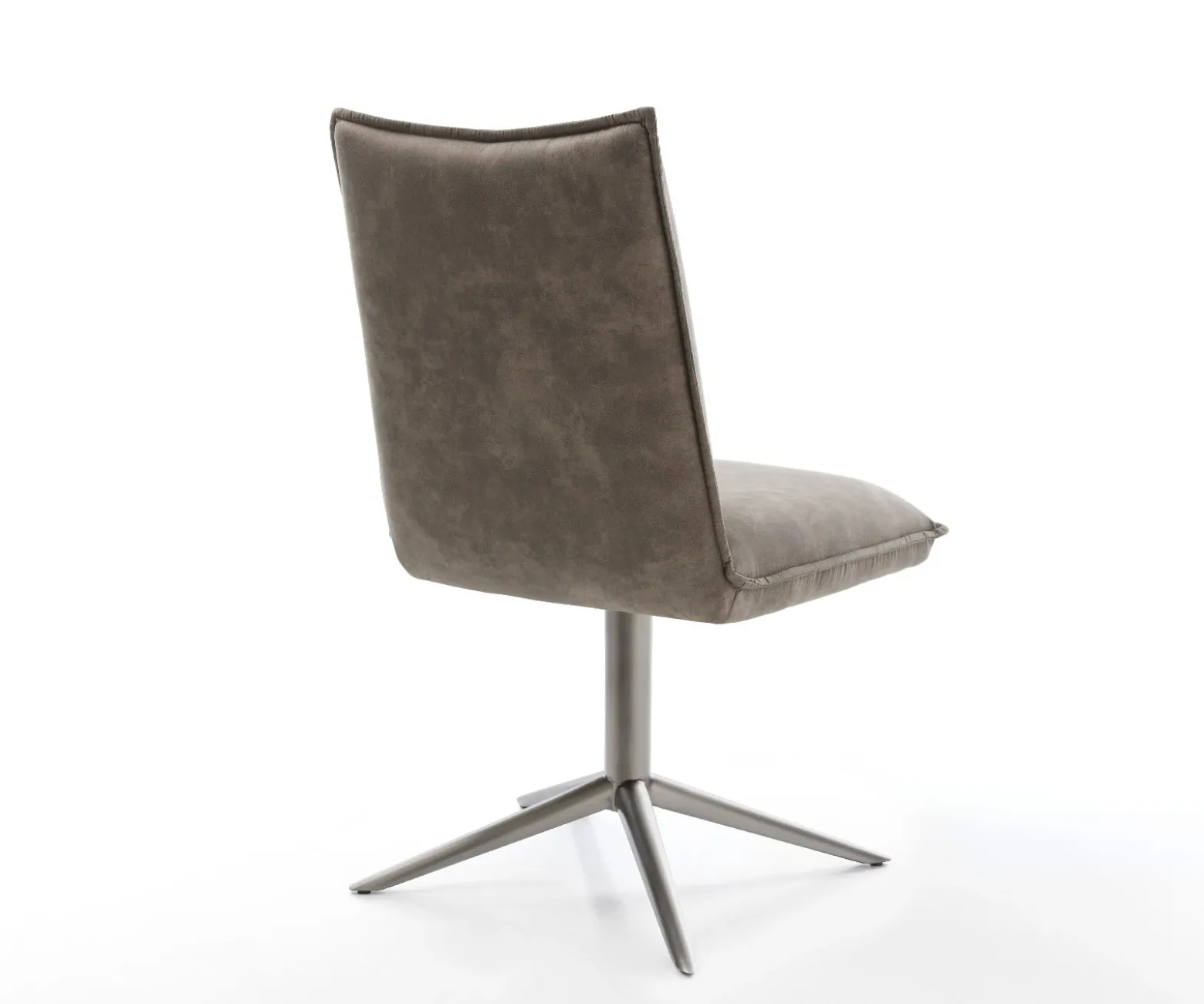 DrehstuhlLelio-Flex Mikrofaser Taupe Vintage Fußkreuz Graphit 360° drehbar Wippfunktion Taschenfederkern Versandfertig ca. 28.10.26