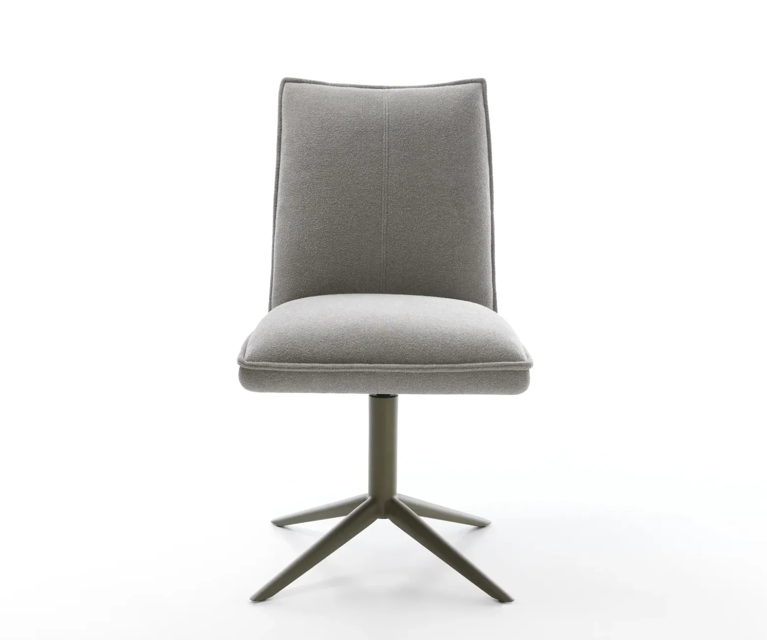 DrehstuhlLelio-Flex Strukturstoff Soft Grau Fußkreuz Effektfinish Titan 360° drehbar Wippfunktion Taschenfederkern Sofort versandfertig