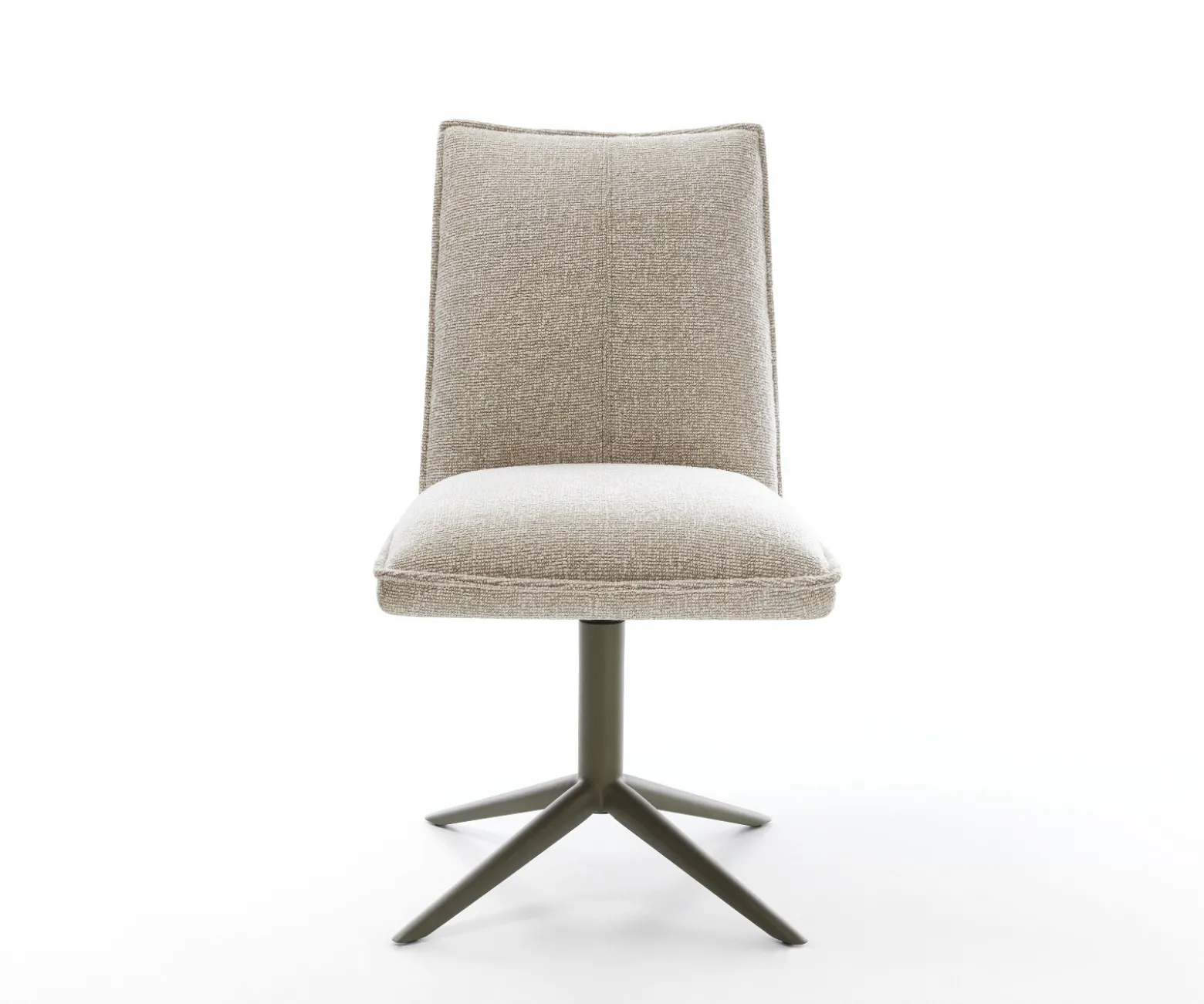 DrehstuhlLelio-Flex Webstoff Soft Beige Fußkreuz Effektfinish Titan 360° drehbar Wippfunktion Taschenfederkern Sofort versandfertig