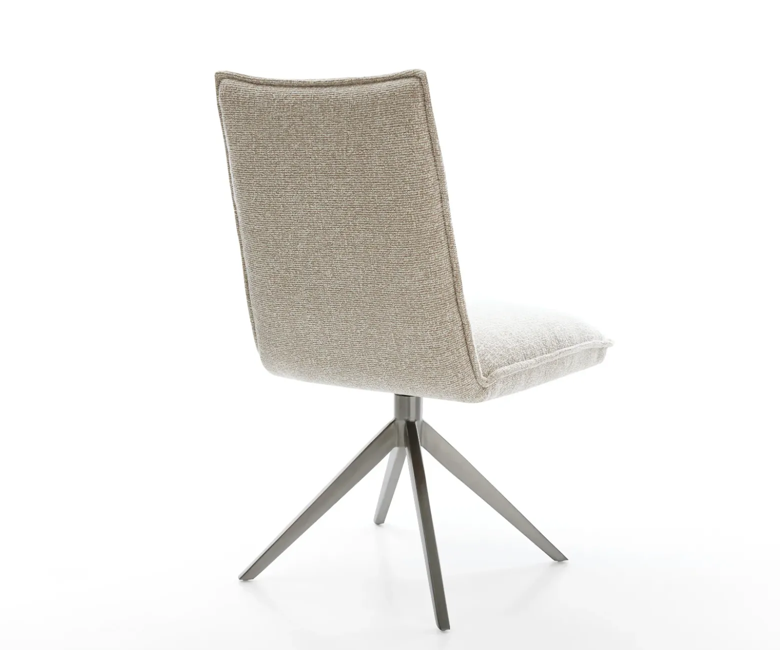 DrehstuhlLelio-Flex Webstoff Soft Beige Kreuzgestell breit Graphit 360° drehbar Wippfunktion Taschenfederkern Sofort versandfertig