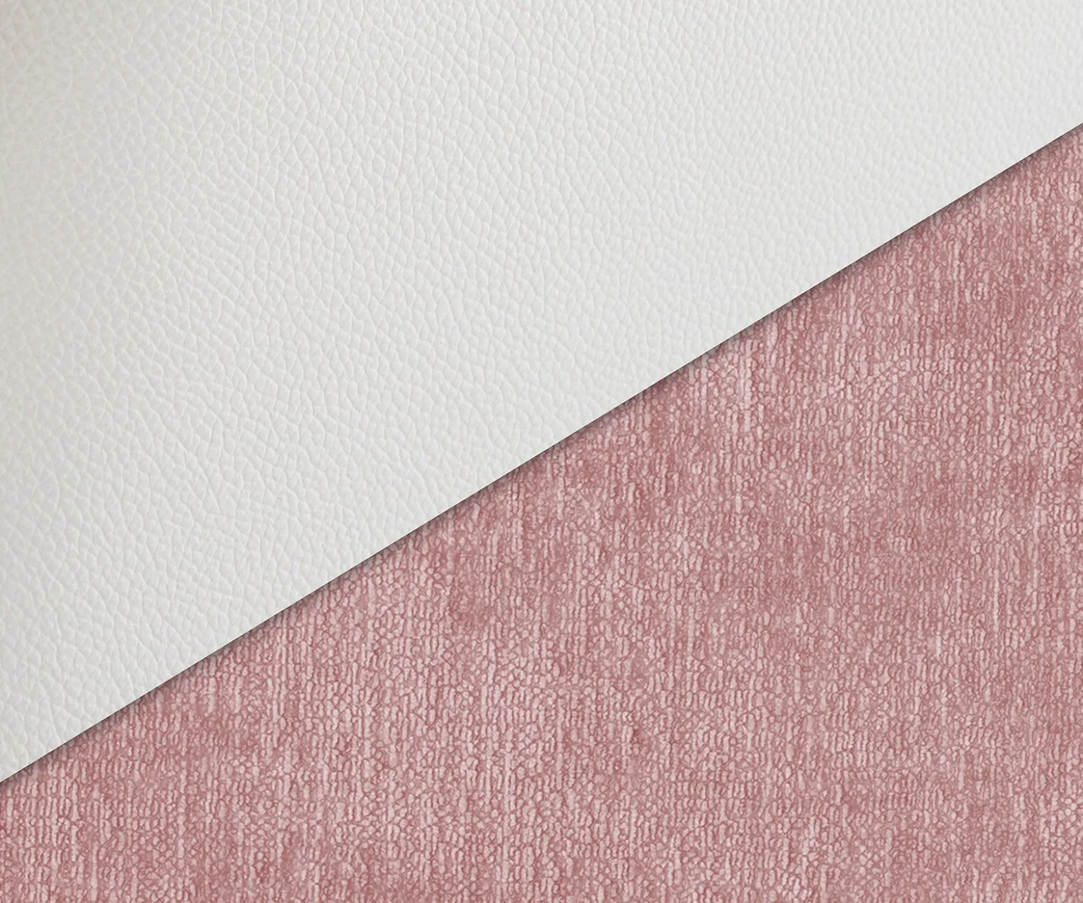 DrehstuhlLuan-Flex mit Armlehnen Materialmix Echtleder Weiß-Rosé Fußkreuz Weiß 360° drehbar Wippfunktion Sofort versandfertig