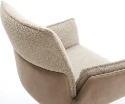 DrehstuhlNela-Flex Materialmix Schlamm Fußkreuz Graphit 360° drehbar Wippfunktion Sofort versandfertig