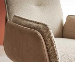 DrehstuhlNela-Flex Materialmix Schlamm Kreuzgestell konisch Schwarz 180° drehbar Sofort versandfertig