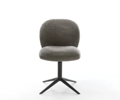 DrehstuhlNube-Flex Bouclé Soft Schlamm Fußkreuz Schwarz 360° drehbar Wippfunktion Taschenfederkern Sofort versandfertig