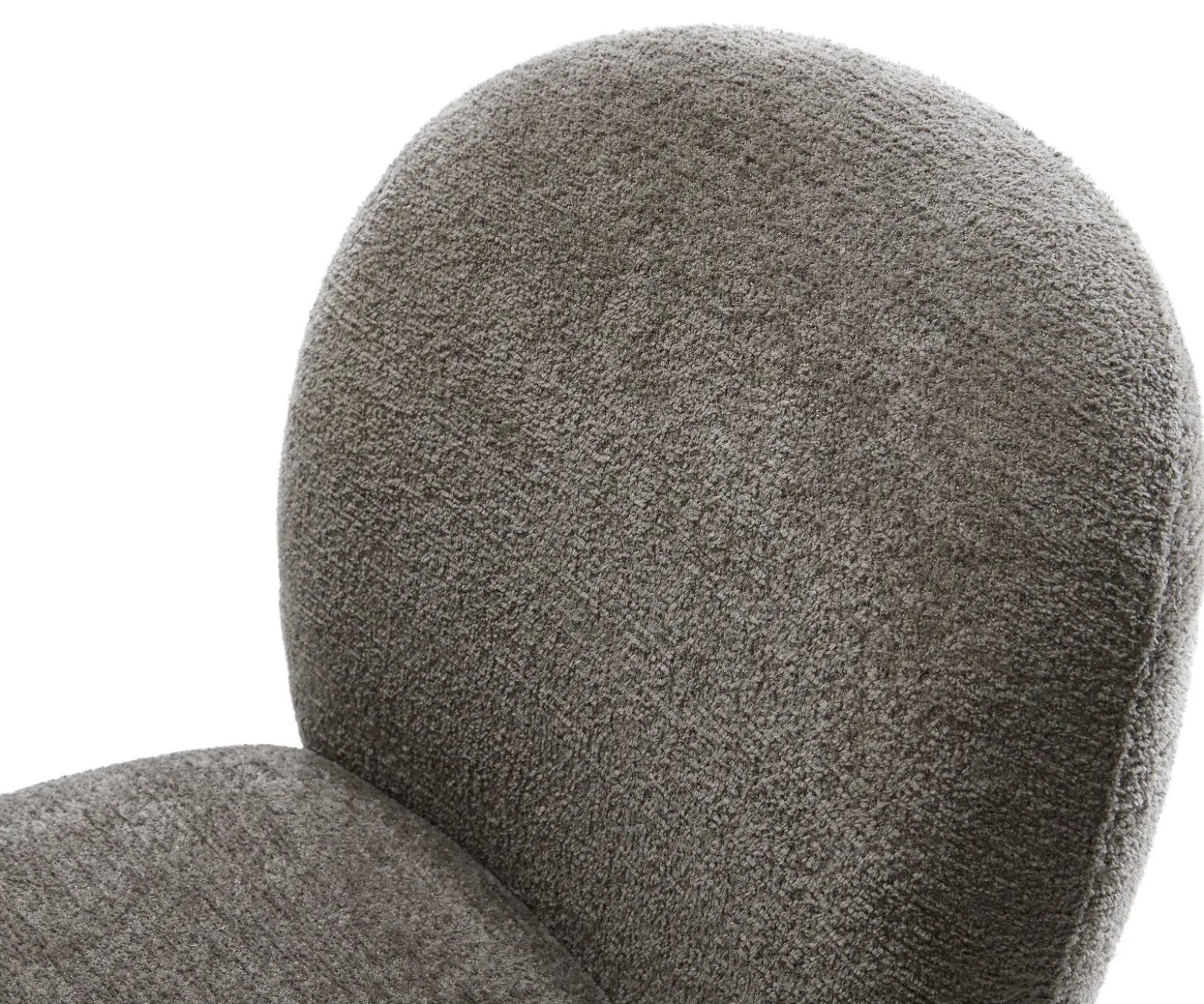 DrehstuhlNube-Flex Bouclé Soft Schlamm Fußkreuz Weiß 360° drehbar Wippfunktion Taschenfederkern Sofort versandfertig
