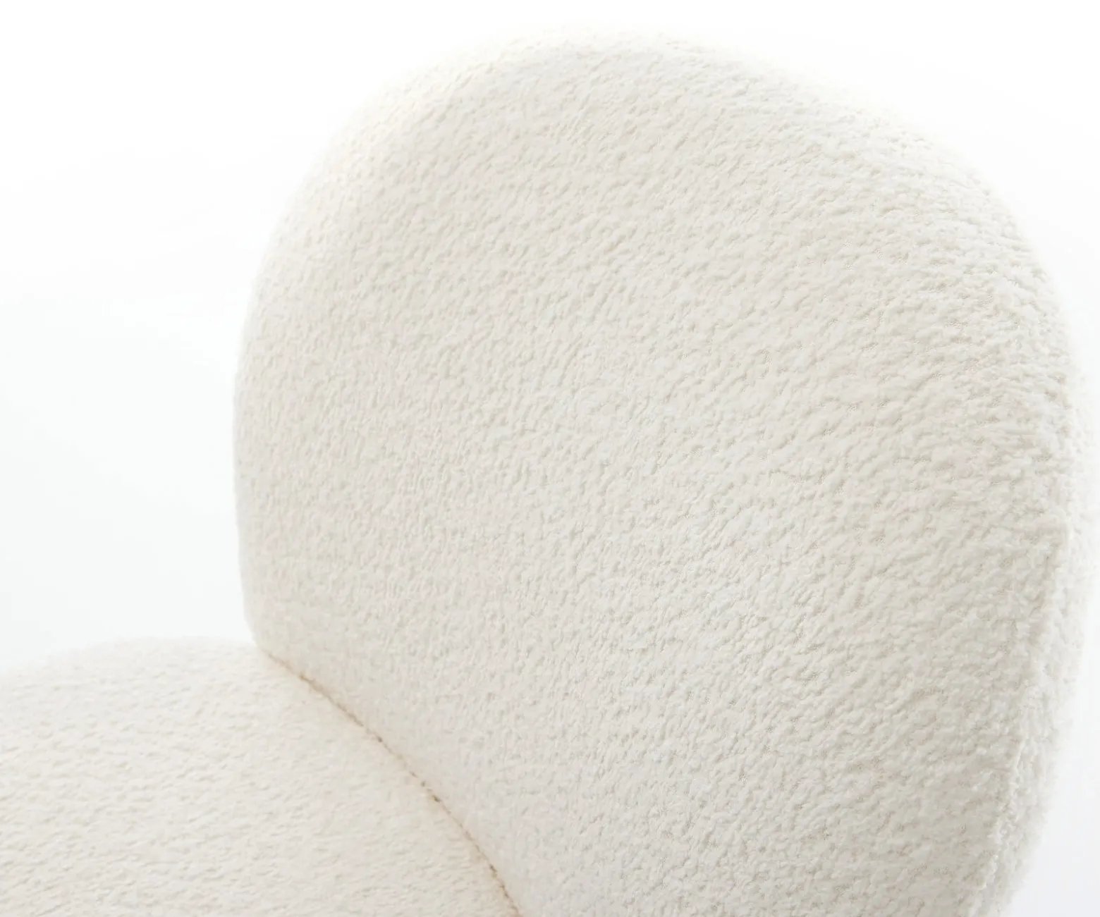 DrehstuhlNube-Flex Bouclé Weiß Kreuzgestell breit Effektfinish Titan 360° drehbar Wippfunktion Taschenfederkern Sofort versandfertig