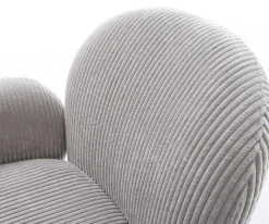 DrehstuhlNube-Flex mit Armlehnen Cord Silbergrau Kreuzgestell breit Graphit 360° drehbar Wippfunktion Taschenfederkern Sofort versandfertig