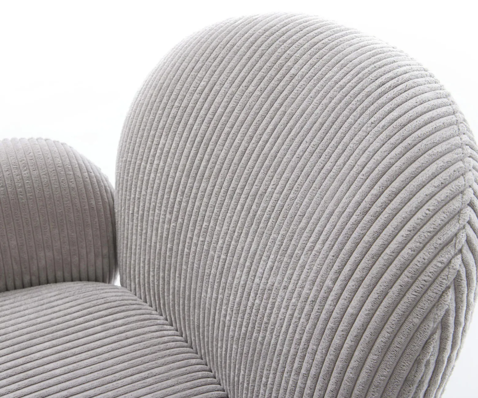 DrehstuhlNube-Flex mit Armlehnen Cord Silbergrau Kreuzgestell breit Schwarz 360° drehbar Taschenfederkern Sofort versandfertig