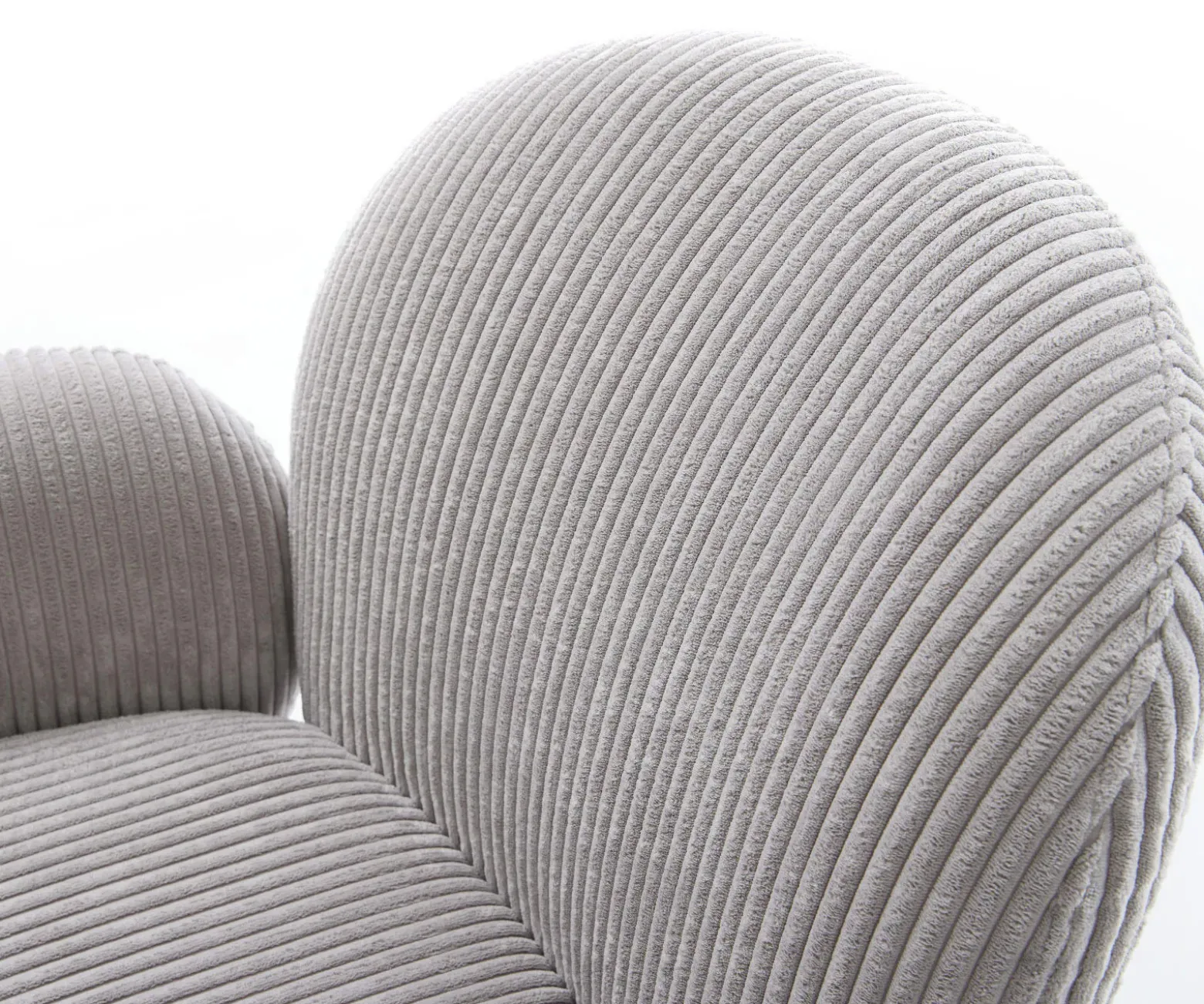 DrehstuhlNube-Flex mit Armlehnen Cord Silbergrau Kreuzgestell breit Effektfinish Titan 360° drehbar Wippfunktion Taschenfederkern Sofort versandfertig