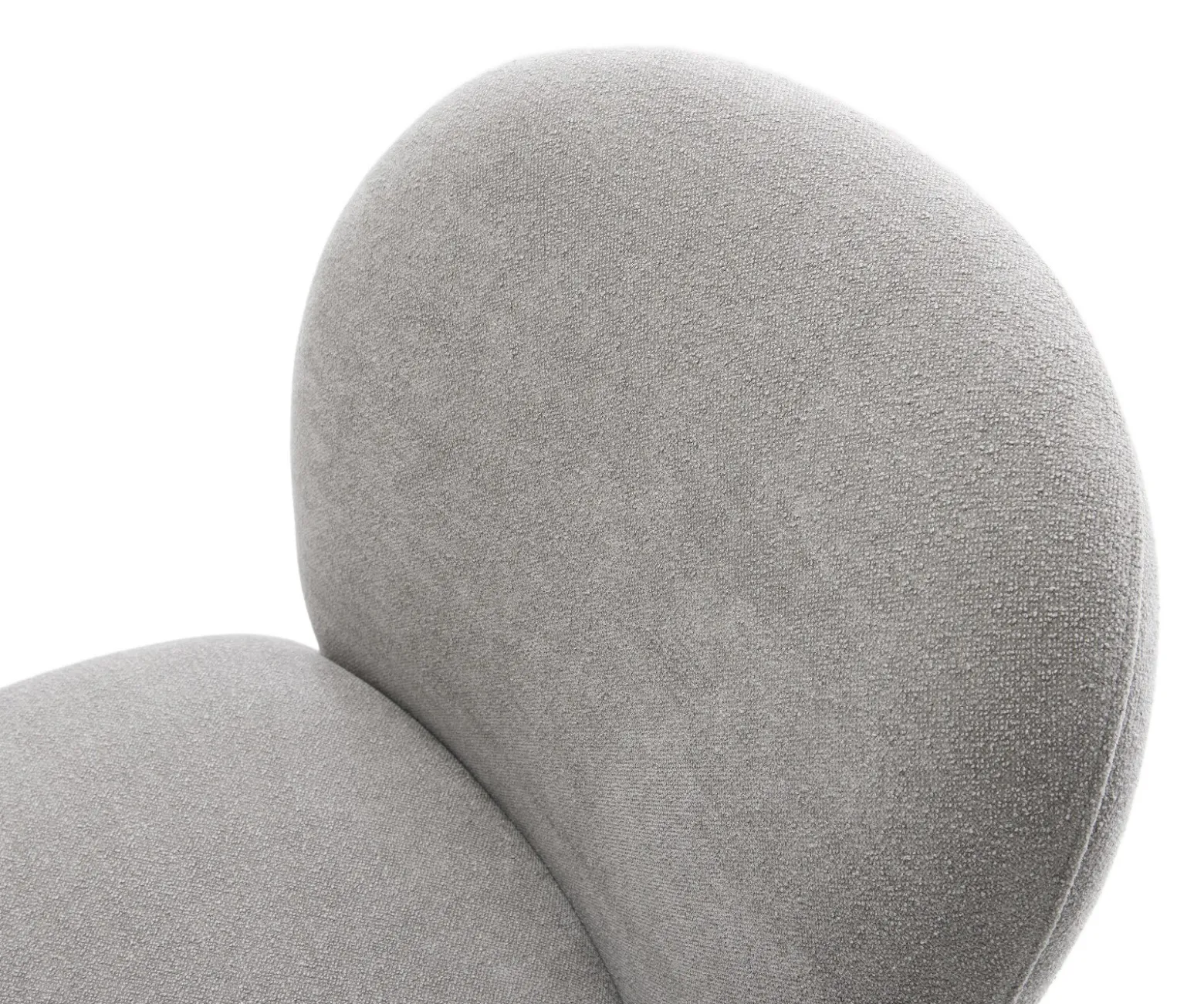 DrehstuhlNube-Flex Strukturstoff Soft Grau Fußkreuz Edelstahl 360° drehbar Wippfunktion Taschenfederkern Sofort versandfertig