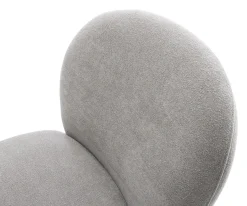 DrehstuhlNube-Flex Strukturstoff Soft Grau Kreuzgestell breit Edelstahl 360° drehbar Wippfunktion Taschenfederkern Sofort versandfertig
