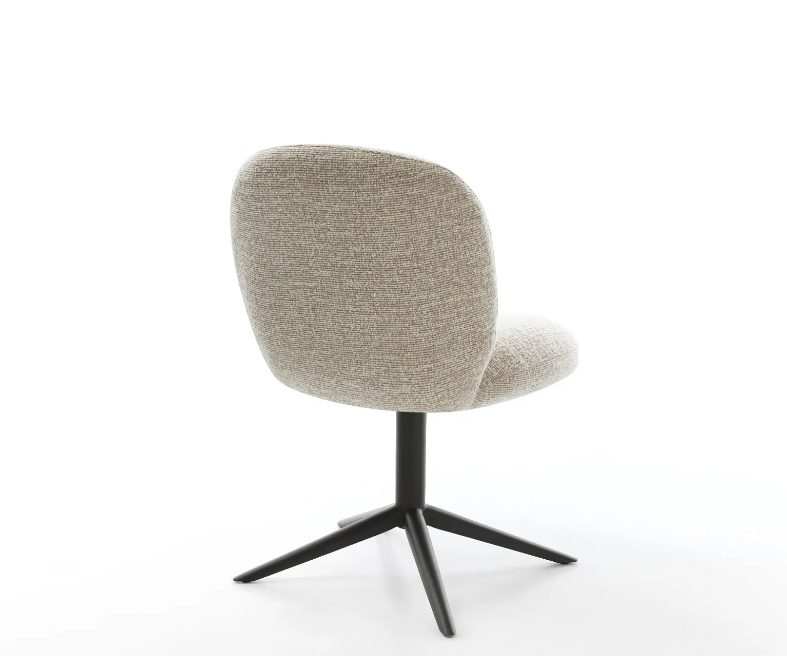 DrehstuhlNube-Flex Webstoff Soft Beige Fußkreuz Schwarz 360° drehbar Wippfunktion Taschenfederkern Sofort versandfertig
