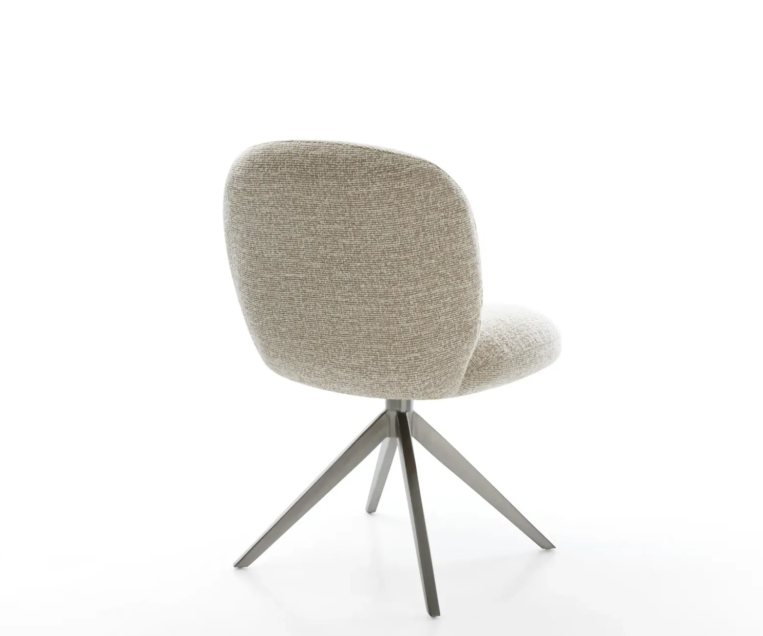 DrehstuhlNube-Flex Webstoff Soft Beige Kreuzgestell breit Graphit 360° drehbar Wippfunktion Taschenfederkern Sofort versandfertig