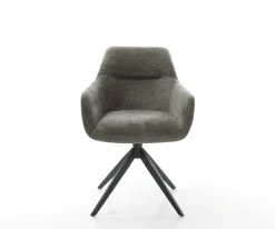 DrehstuhlPejo-Flex Bouclé Soft Schlamm Kreuzgestell breit Schwarz 360° drehbar Wippfunktion Taschenfederkern Sofort versandfertig