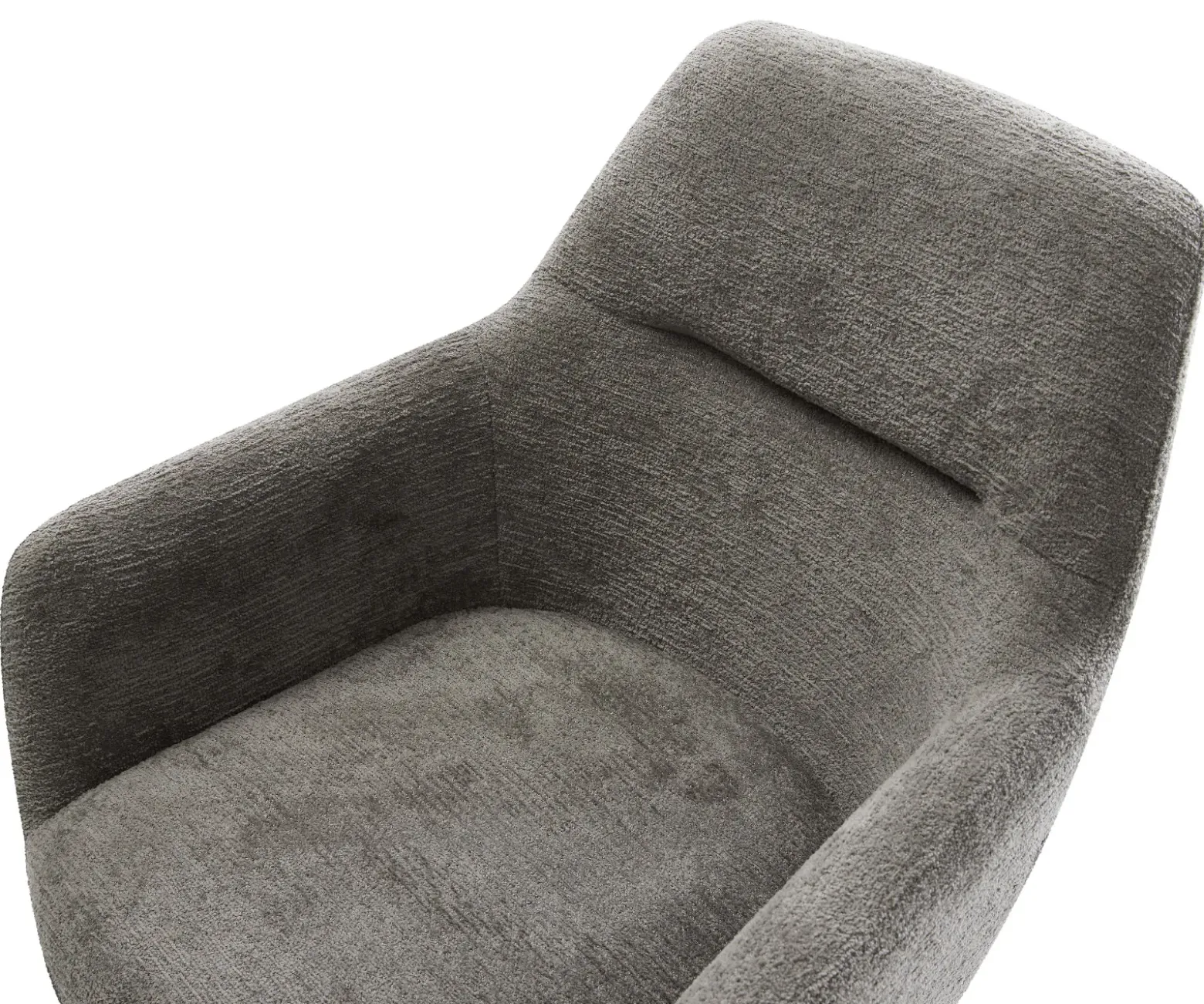 DrehstuhlPejo-Flex Bouclé Soft Schlamm Kreuzgestell breit Schwarz 360° drehbar Wippfunktion Taschenfederkern Sofort versandfertig
