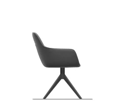 DrehstuhlPejo-Flex Chenille Pastellblau Kreuzgestell breit Weiß 360° drehbar Wippfunktion Taschenfederkern Sofort versandfertig