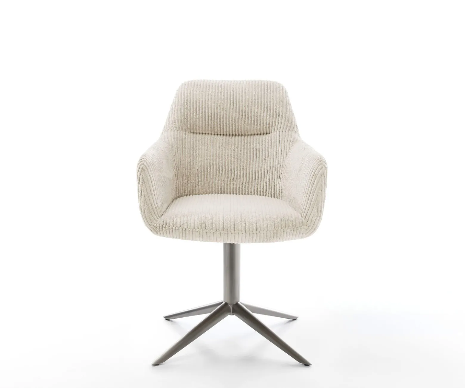 DrehstuhlPejo-Flex Cord Beige Fußkreuz Graphit 360° drehbar Wippfunktion Taschenfederkern Sofort versandfertig