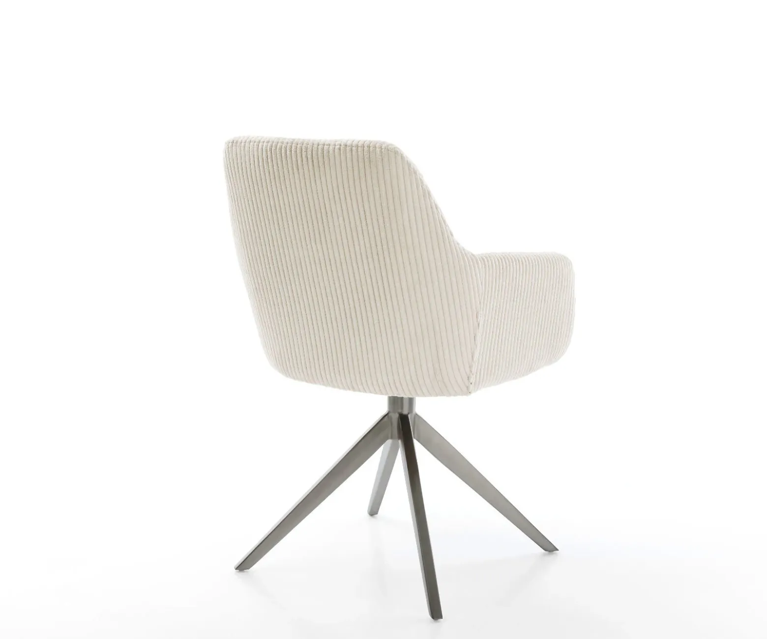 DrehstuhlPejo-Flex Cord Beige Kreuzgestell breit Graphit 360° drehbar Wippfunktion Taschenfederkern Sofort versandfertig